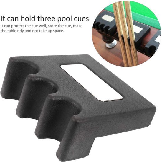 Biljart Keu Rack - Houdt 3 Cues - Biljart Pool Keu Houder - Ondersteuning Beugel - Hoogwaardig Hard Plastic - Ruimtebesparend Accessoire - Biljartkeuhouder — afbeelding 2