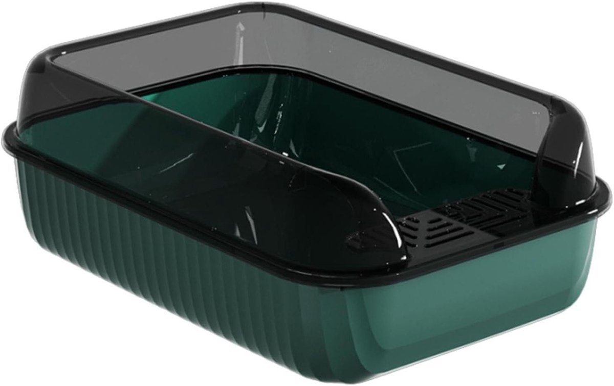 Kattenbak met Frame - Kattentoilet Open Dak - Netheid Thuis - Semi-gesloten Structuur - 51 x 341 x 17 cm