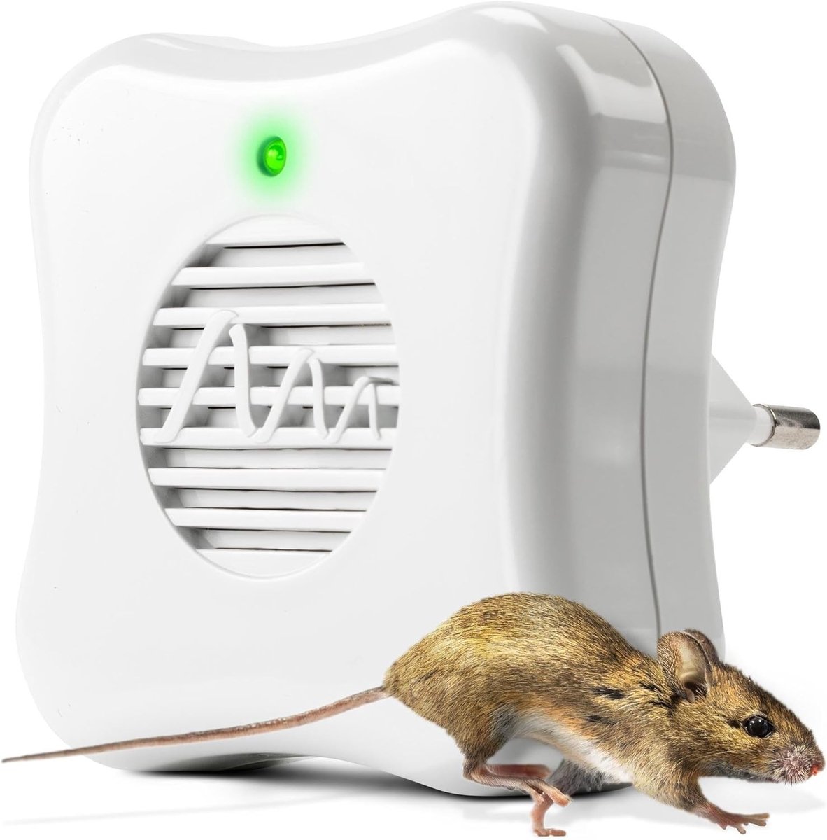 Muizenverjager - Wit - 25 m² - Ultrasoon Stopcontactapparaat - Voor Huis en Appartement