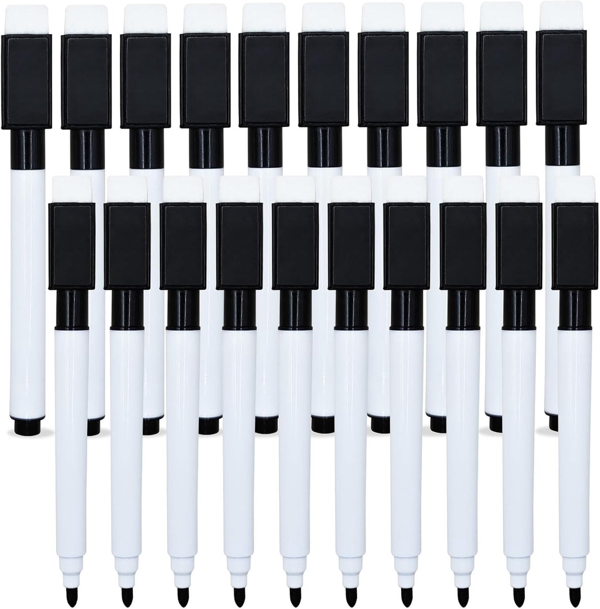 Whiteboard Stiften - Zwart - 11.3 x 1 cm - Magnetische Dry Erase Marker - Voor School, Thuis en Kantoor