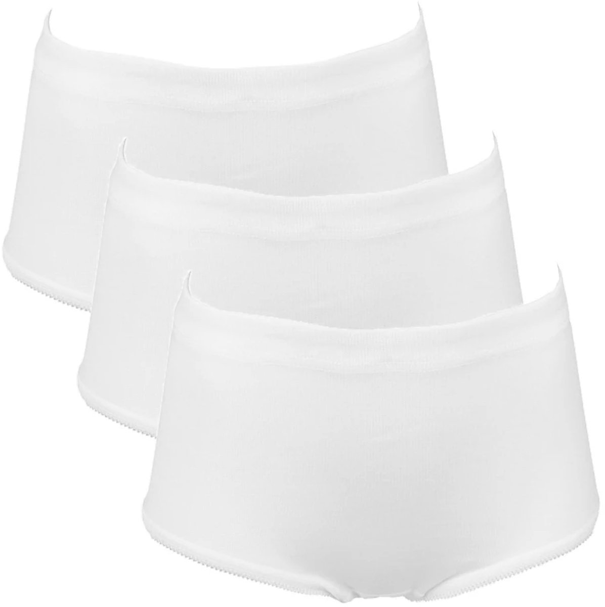 Toker dames taille slips - Elastisch katoen - 3-pack - maat 54/56 - Wit