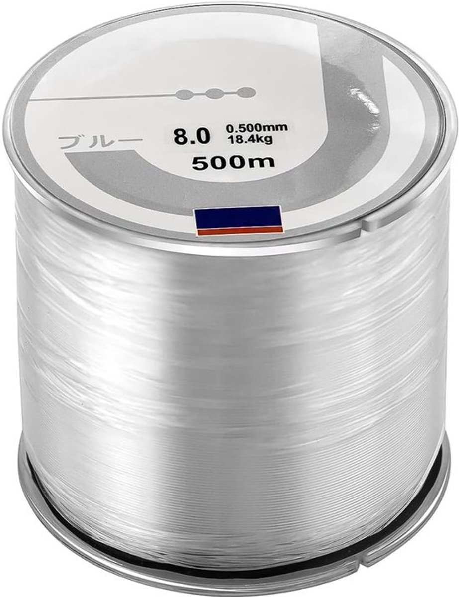 vislijn, Monofilament Vislijnen 8.0 Spoel 500M Helder Visdraad Nylon Vislijn 2-35LB voor Zoutwater & Zoetwater Vissen
