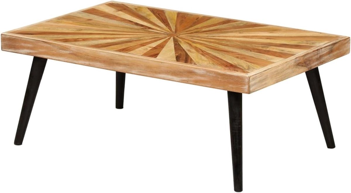 Salontafel Mangohout - Bijzettafel Banktafel - Woonkamer Decoratie - Massief Hout Uniek - 90x55x36 cm - Bruin