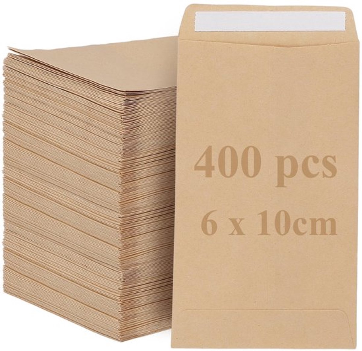 400 Stuks Zelf Seal Kraft Papier Enveloppen 6x10cm voor Kleine Voorwerpen