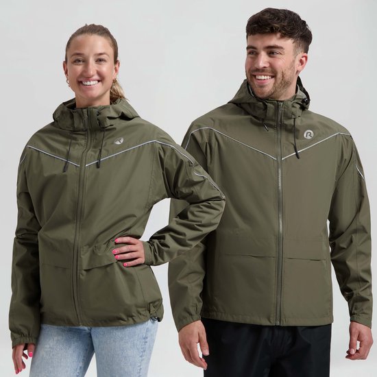 Rogelli Commuter Essential Fiets Regenjas Dames en Heren - Regenjack Waterdicht - Groen - Maat S