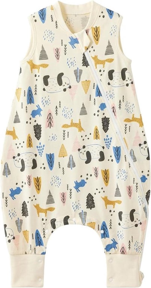 Thijox - Duomiaomiao Zomerslaapzak met Voeten voor Baby's - 100% Mousseline - Ademend en Zweetafvoerend - 0,5 TOG - Dubbele Ritssluiting - Perfect voo