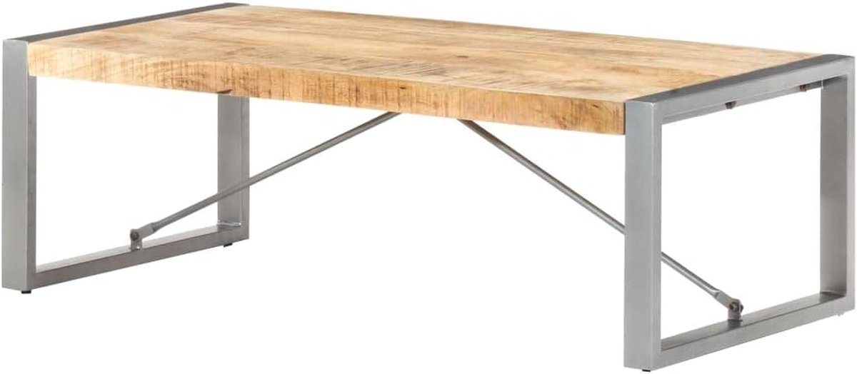Bijzettafel Salontafel - Banktafel Woonkamertafel - Decoratie Woonkamer - Massief Ruw Mangohout - 120 x 60 x 40 cm