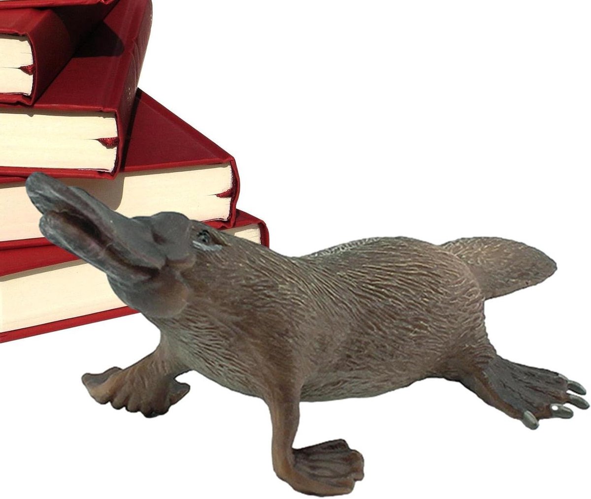 Platypus Speelgoed - Dierenfiguur Ornament - Decoratie Kinderkamer - Realistisch Ontwerp - 17.5cm Groot - Bruin