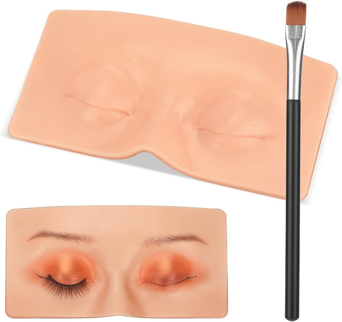 Siliconen Oefenbord voor Make-up met Ogen en Gezicht - Ideaal voor Make-up Artists en Beginners met Penselen en Permanente Cosmetica