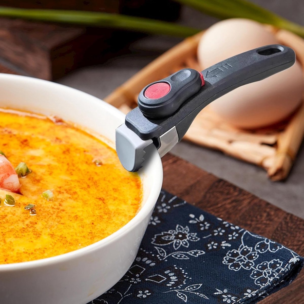 Afneembare pannengreep - Handvat kookpan - Veilig koken - Klikmechanisme - 20cm lengte - Zwart