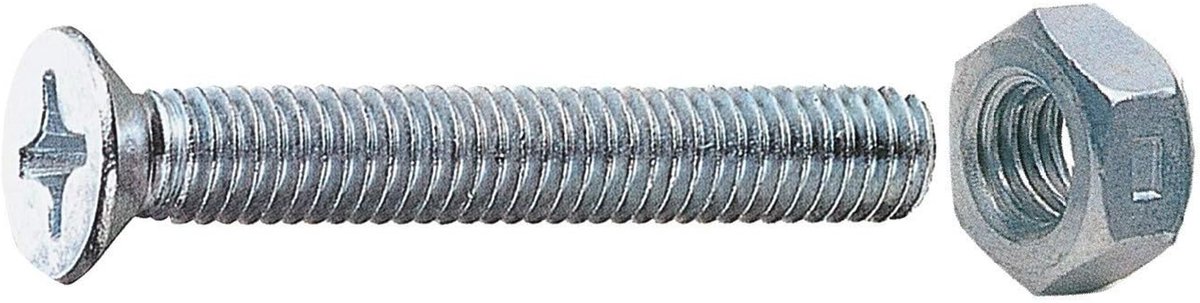 Schroeven Set - Metaal Schroeven - Bevestigen Materialen - Verzonken Kop - 4x30 mm - Zilverkleurig