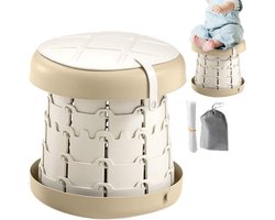 Opvouwbaar Reispotje - Draagbaar Toilet Kinderen - Onderweg Zindelijk - Antislip Ontwerp - 26.8 cm Hoogte - Lichtbruin