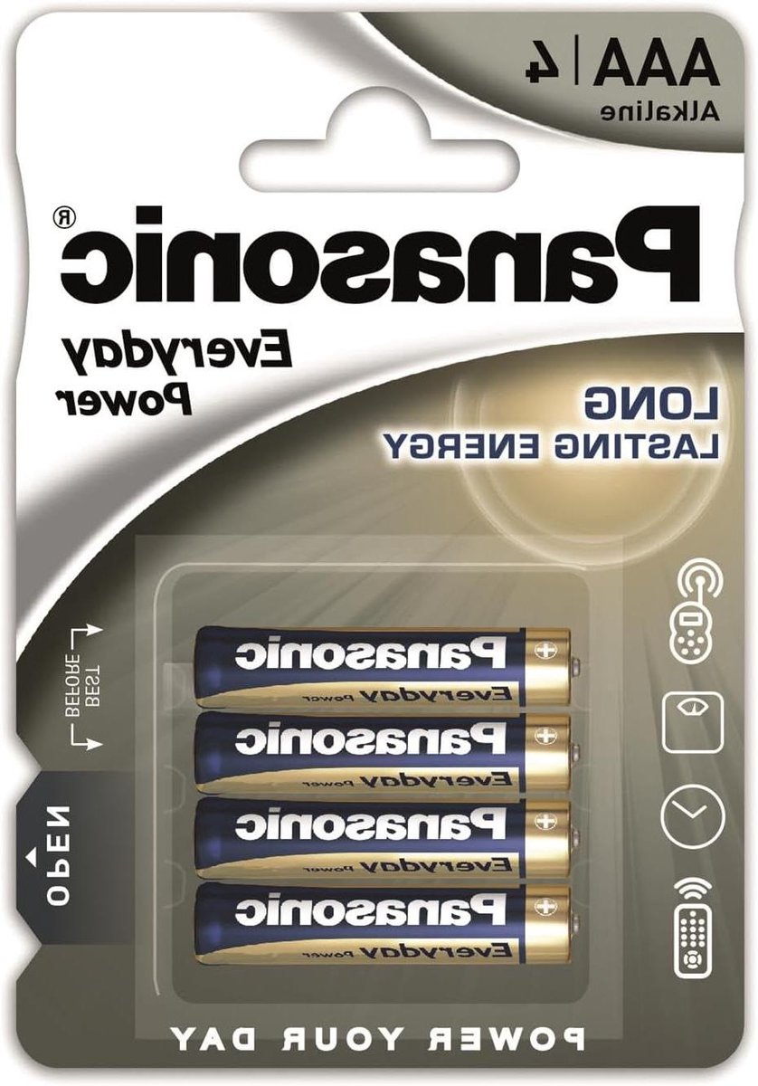 AAA Batterijen - Alkaline Energie - Apparaten Voeden - Single Use - 4 Stuks - Multi-Coloured