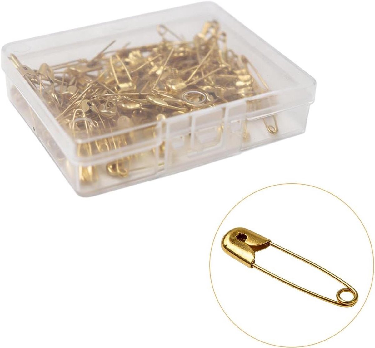 Veiligheidsspelden Klein - Mini Spelden Naaien - Knutselen en Naaien - Roestbestendig Staal - 19 mm Lengte - Goud