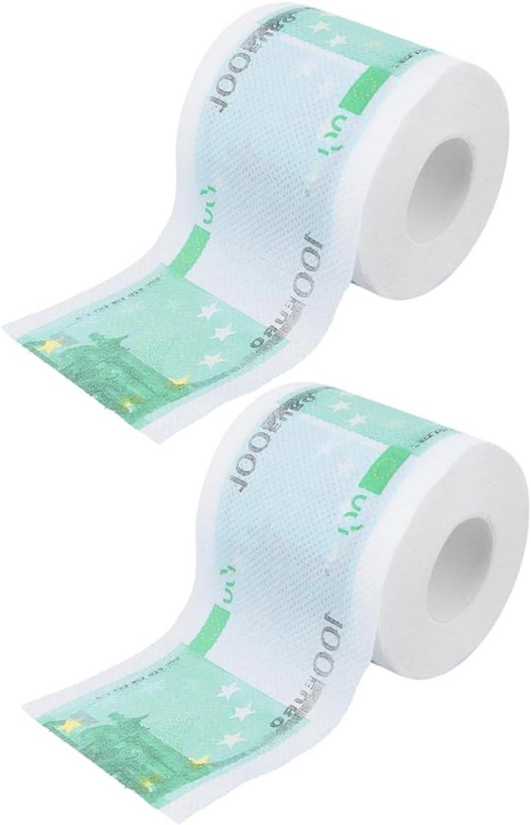 Toiletpapier Cocktail Servetten - Huishoudpapier Wegwerpservetten - Feestdecoratie - Gedrukt Patroonontwerp - 2 Rollen - Wit