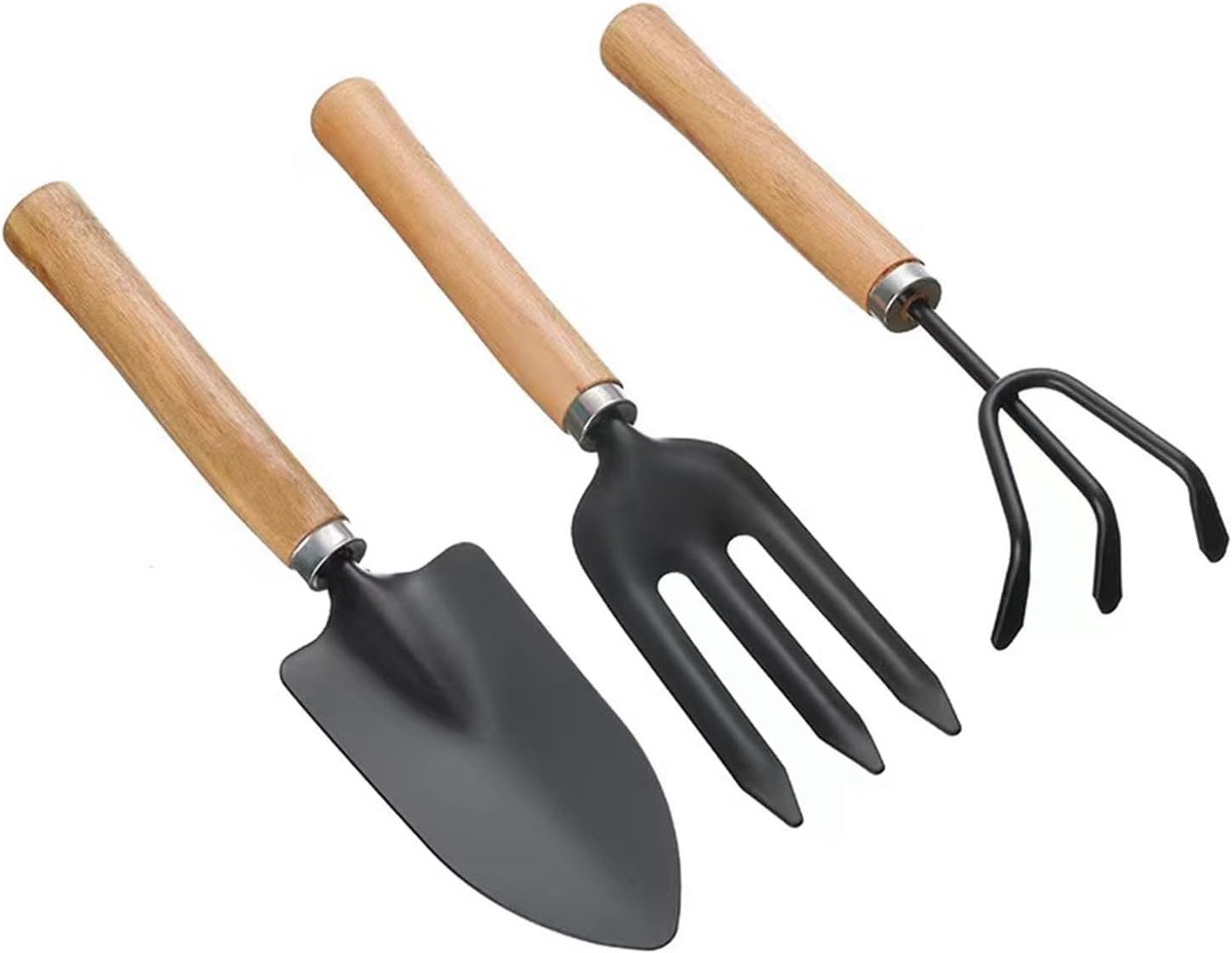 Tuinieren Tool Set - Blauw - Mini Handgereedschap - Lichtgewicht Houten en IJzeren Gereedschap - Voor Binnen en Buiten
