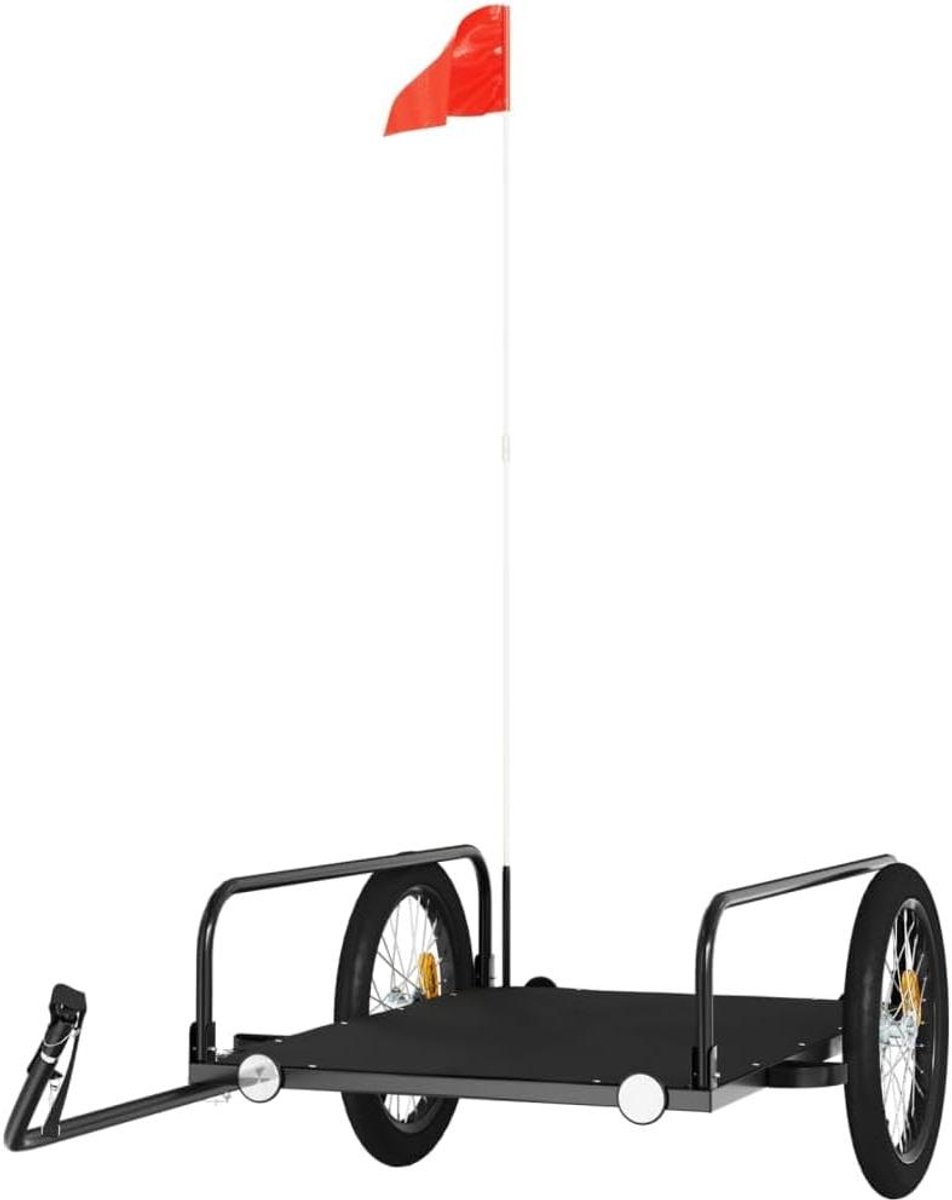 Fietskar - Fietsaanhanger Trolley - Zware Goederen Vervoer - Robuust Ijzeren Frame - 135 x 70 cm - Zwart