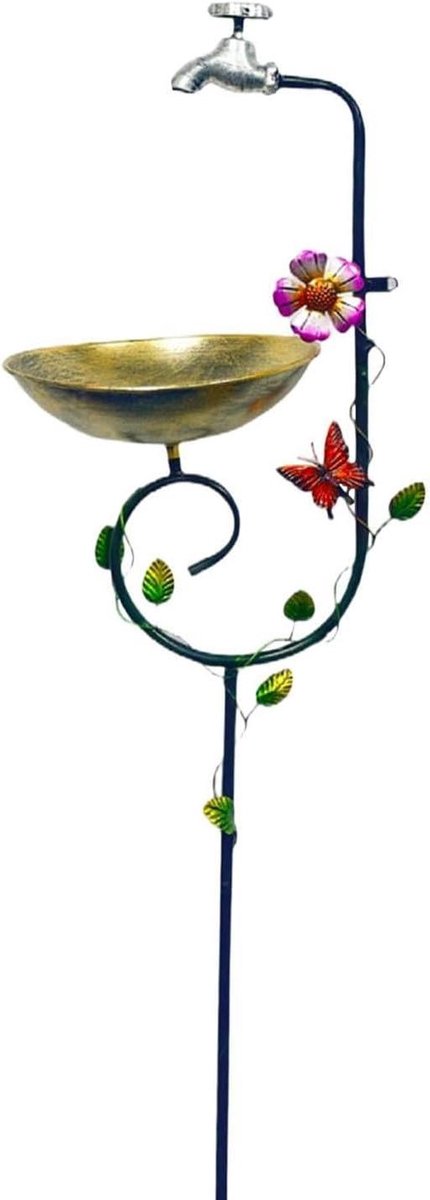 Voederhuisje Buiten - Vogelvoederstation Vogelbad - Vogels Voeren - Weerbestendig IJzer - 42 x 10 x 10 cm - Niet gespecificeerd