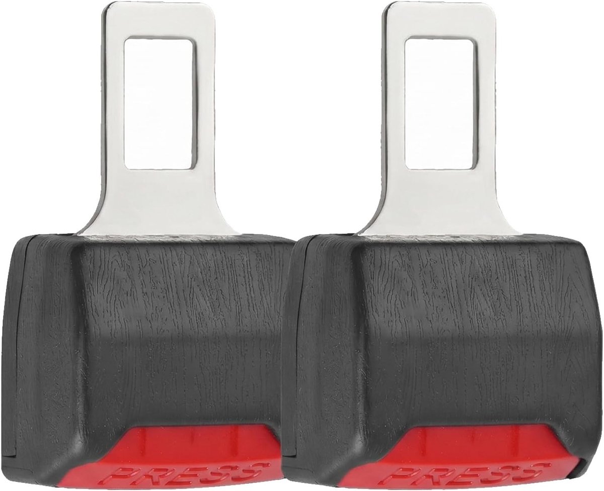 SnelShoppen - 2 stuks universele veiligheidsgordelgesp auto-accessoires zwart voor optimale veiligheid en comfort in jouw auto