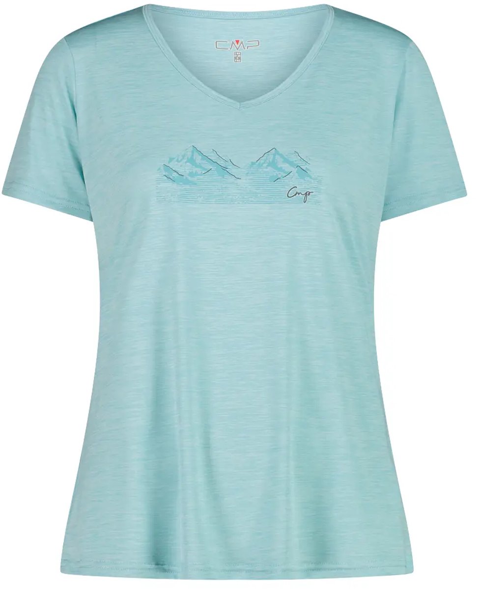 T-shirt met een wijde hals voor dames CMP Light Lagoon Mel.
