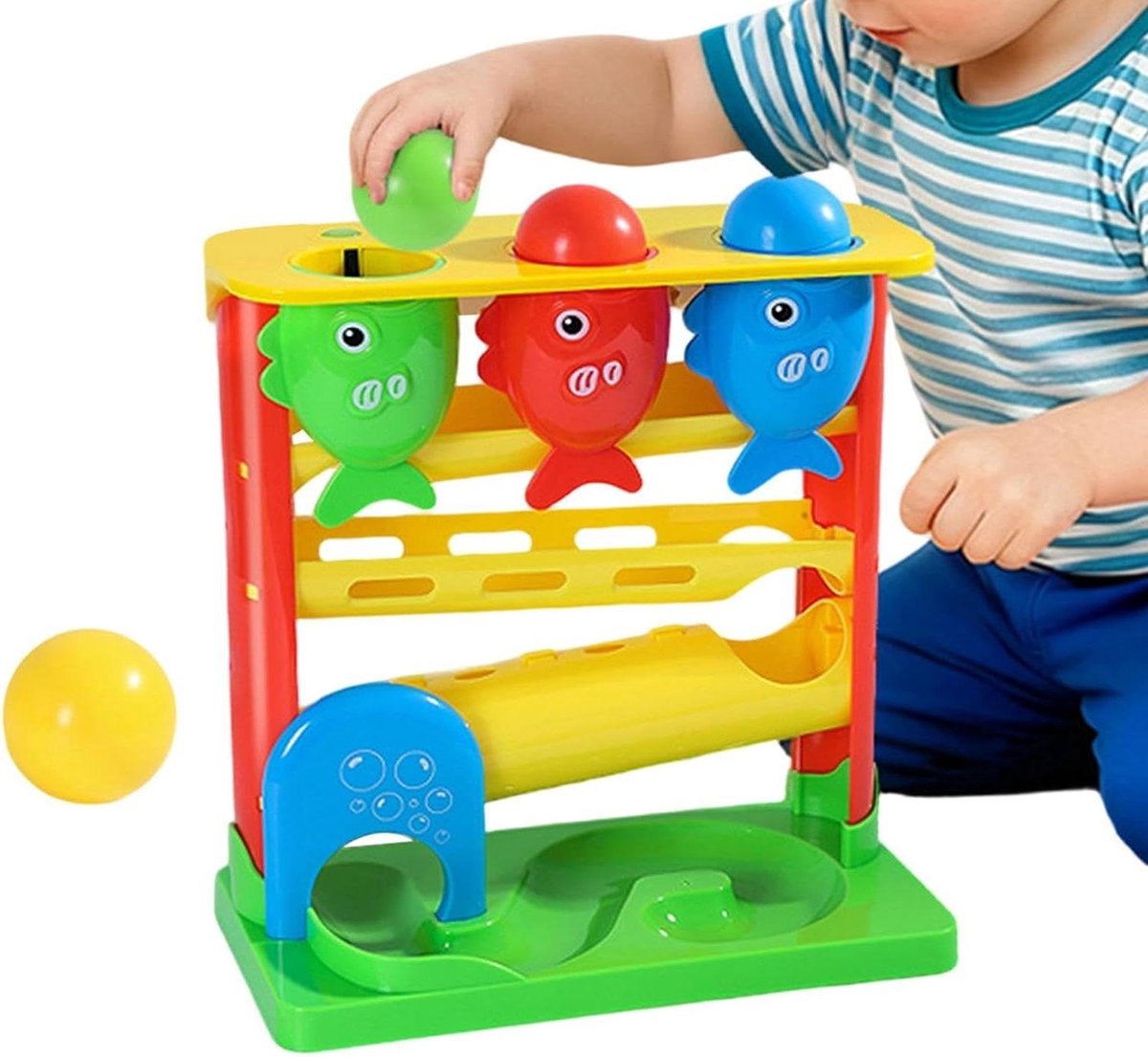 Knikkerbaan Speelgoed - Bal Spel - Motorische Ontwikkeling - Licht en Geluidseffecten - 27 x 22 x 11 cm - Multicolor