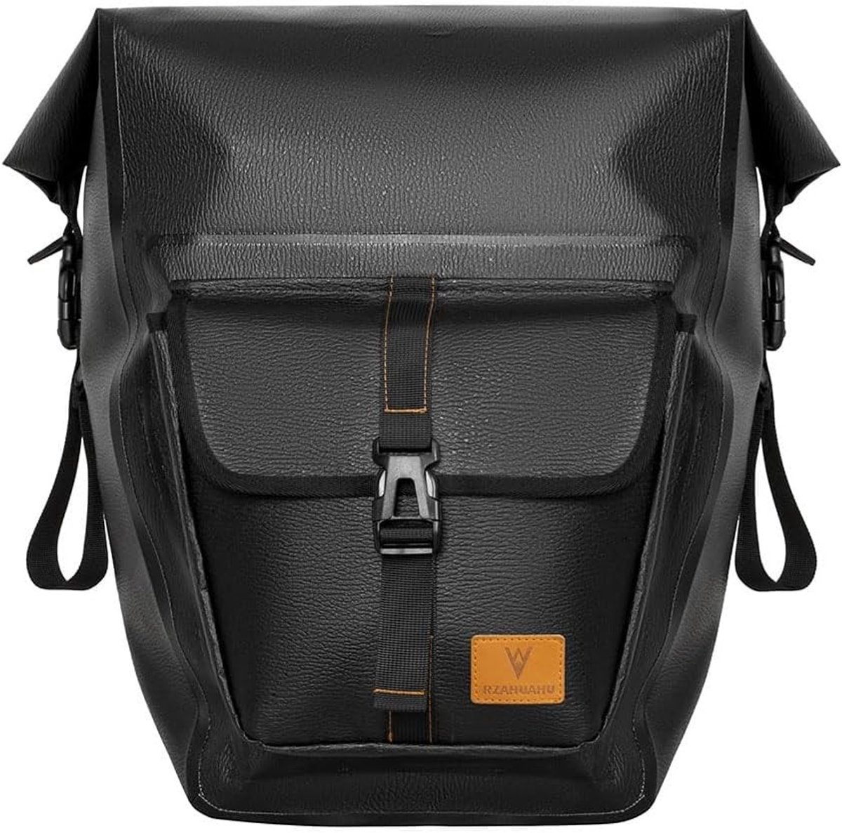 Fietstas enkel - Zwart - Waterafstotend PVC - Rolltop Schoudertas voor Bagagedrager