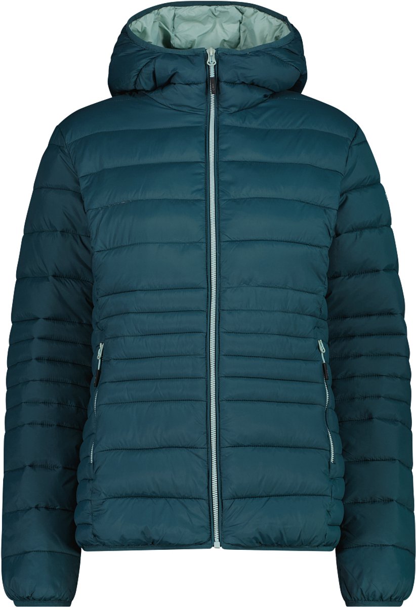 Sorona Aura dames gewatteerde jas met capuchon en rits CMP Blauw