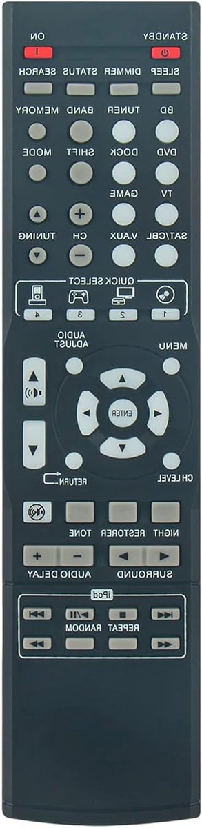 Vervangende Afstandsbediening - Universele Controller - Home Cinema Bediening - Direct Gebruiksklaar - 10 Meter Bereik - Zwart