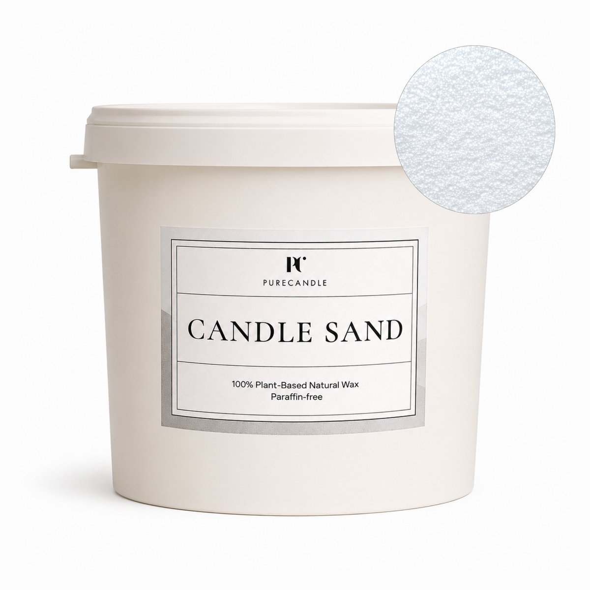 PureCandle Kaarsenzand Wit 4,5 kg (8 L) – Incl. 190 Lonten – Kaarspoeder / Kaars Parels – Bulkverpakking voor Bruiloften & Evenementen