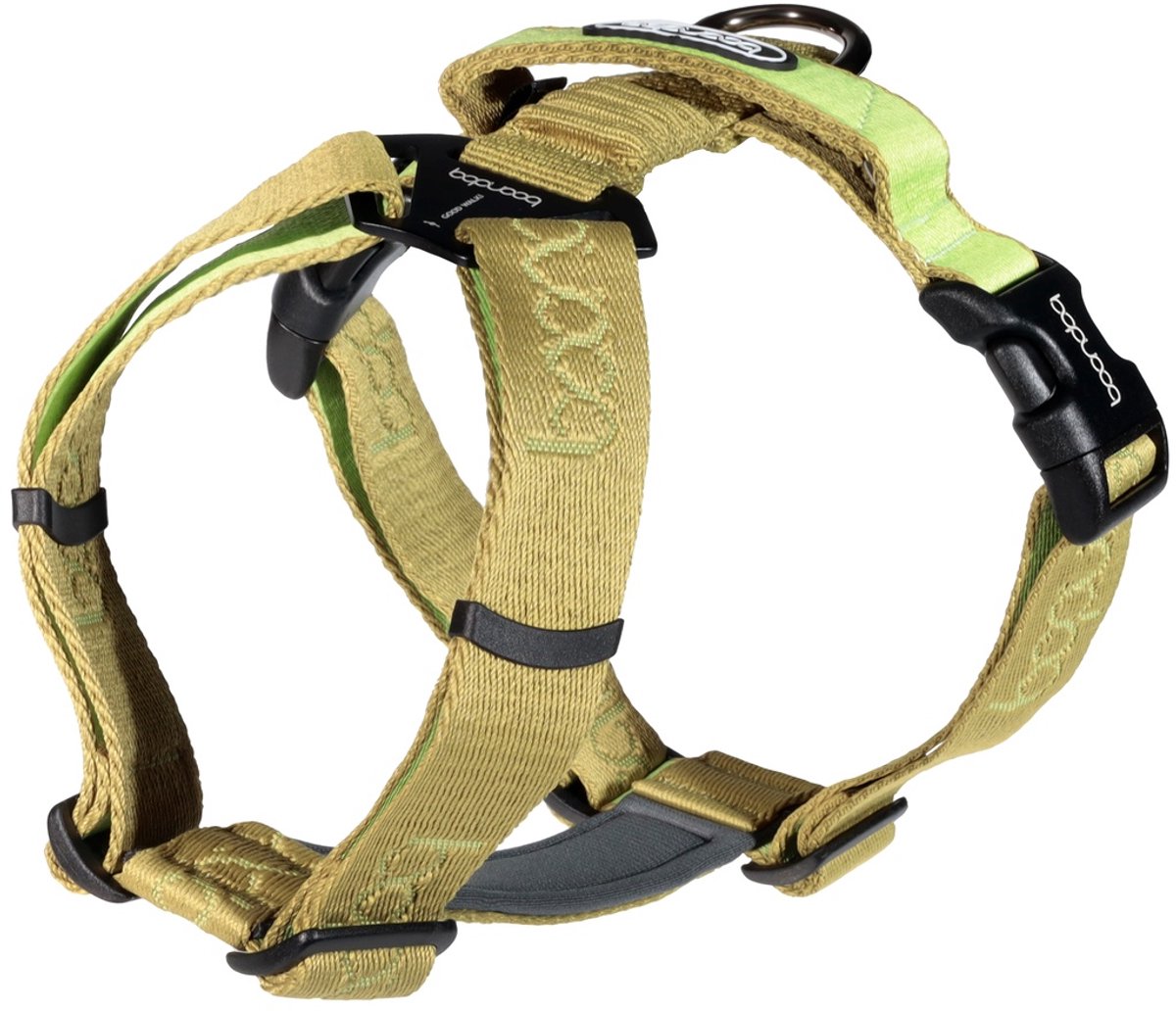 Boondog Play Hondenharnas - Y-Model - Verstelbaar - Anti-Shock - Neopreen Voering - Kiwi - Maat ML