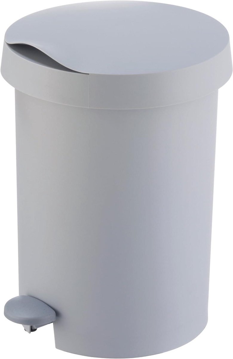 Pedaalemmer - Afvalbak - Keuken Hygiëne - Hefmechanisme zonder metaal - 5 Liter - Grijs