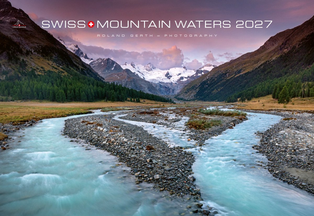 Calendaria - Wandkalender - Swiss Mountain Waters 2027 - Zwitserland - Kalender - Formaat: 48 x 33 cm