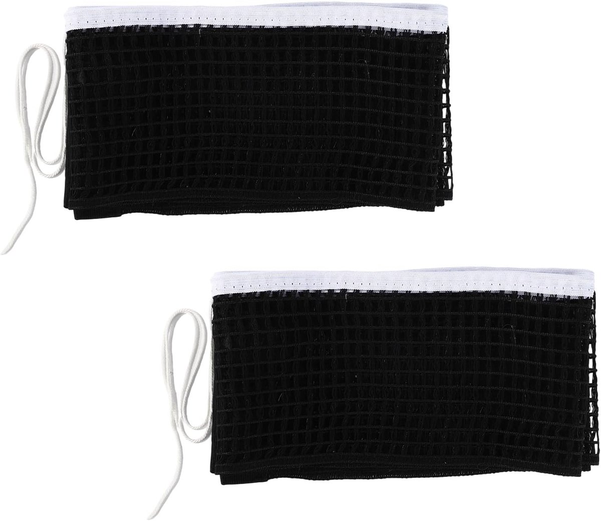 Set van 2 vervangende tafeltennisnetten 180x15cm voor binnen en buiten, ideaal voor scholen en gymzalen, duurzaam polyester katoen