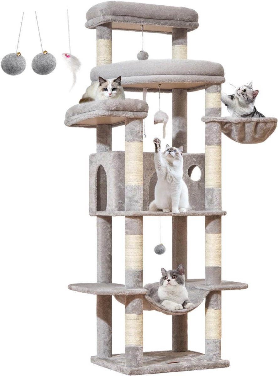 Zavio® Krabpaal Voor Grote Katten - Krabton - Kattenboom - Kattenhuis