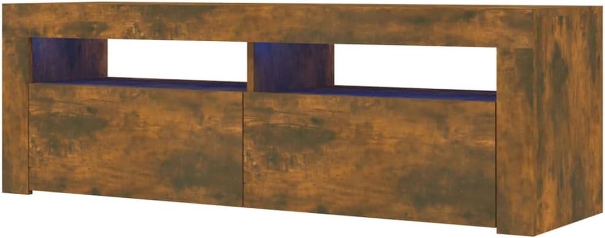 Tv-meubel - Mediabureau Opbergkast - Woonkamer Inrichten - Met Led-verlichting - 120x35x40 cm - Sonoma Eiken