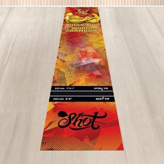 Dartmat Rubber - Vloerbeschermer - Beschermen van vloer - Antislip onderkant - 300x60 cm - Veelkleurig — afbeelding 2