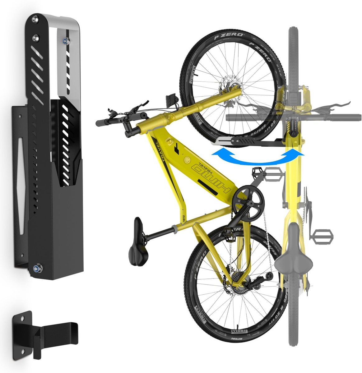 Omgoods - Rotating Fiets Wandbeugel voor Ruimtebesparing