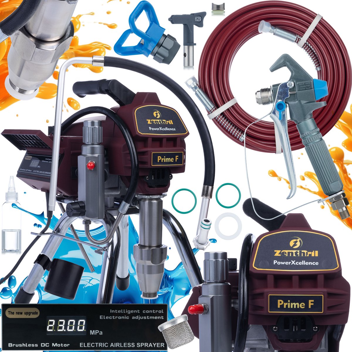 Zenthril Airless Verfspuit Prime F - Brushless Motor, ZenControl Elektronische Drukregeling