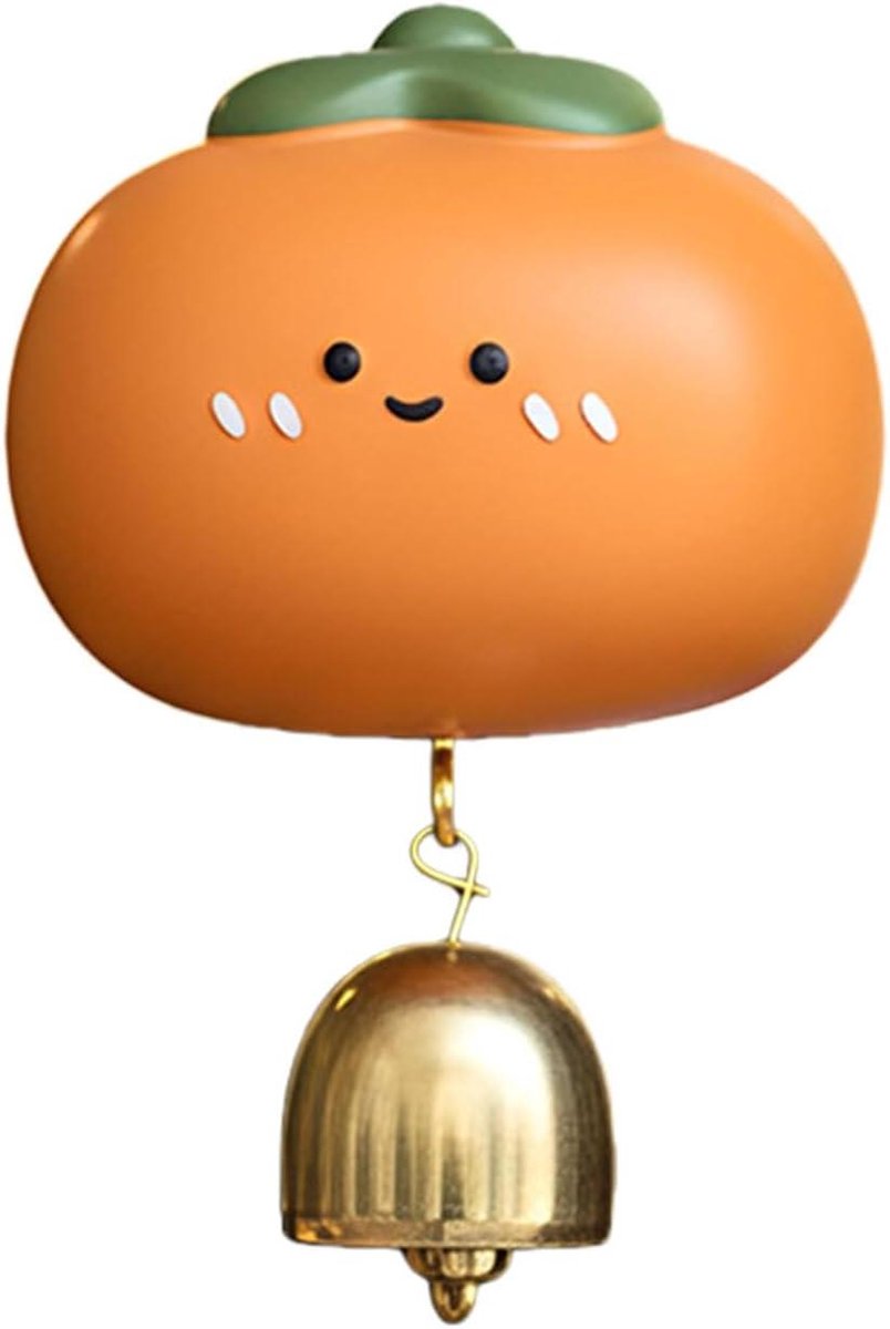 Deurbel met Windgong - Messing Bel Ornament - Gast Welkom - Persimmon Symbool Geluk