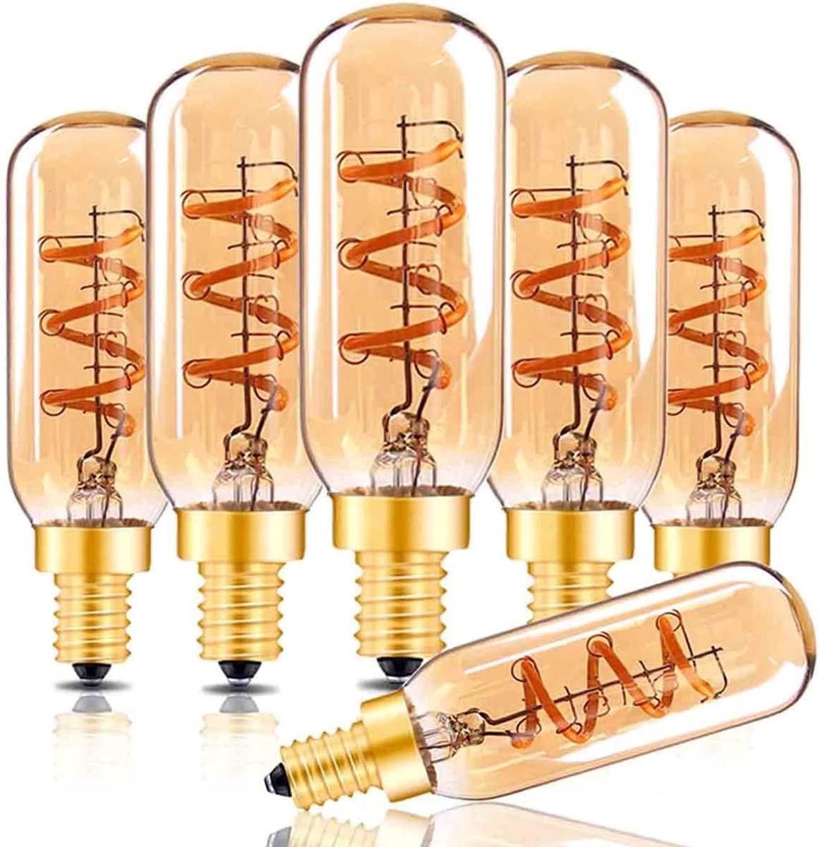 LED Dimbare Vintage Gloeilamp - Goud - E14 - 3 W Warm Wit - Voor Nostalgische Verlichting