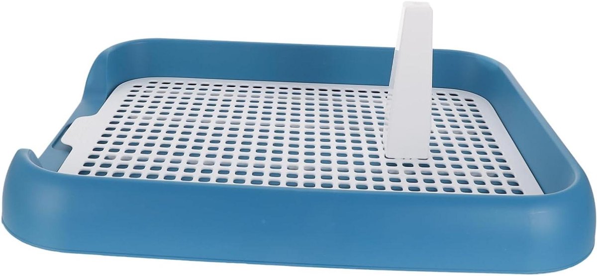 Hondentoilet Binnen - Puppy Plasbak - Zindelijkheidstraining Hond - Met Verwijderbaar Rooster - 45 x 35.7 cm - Grijs