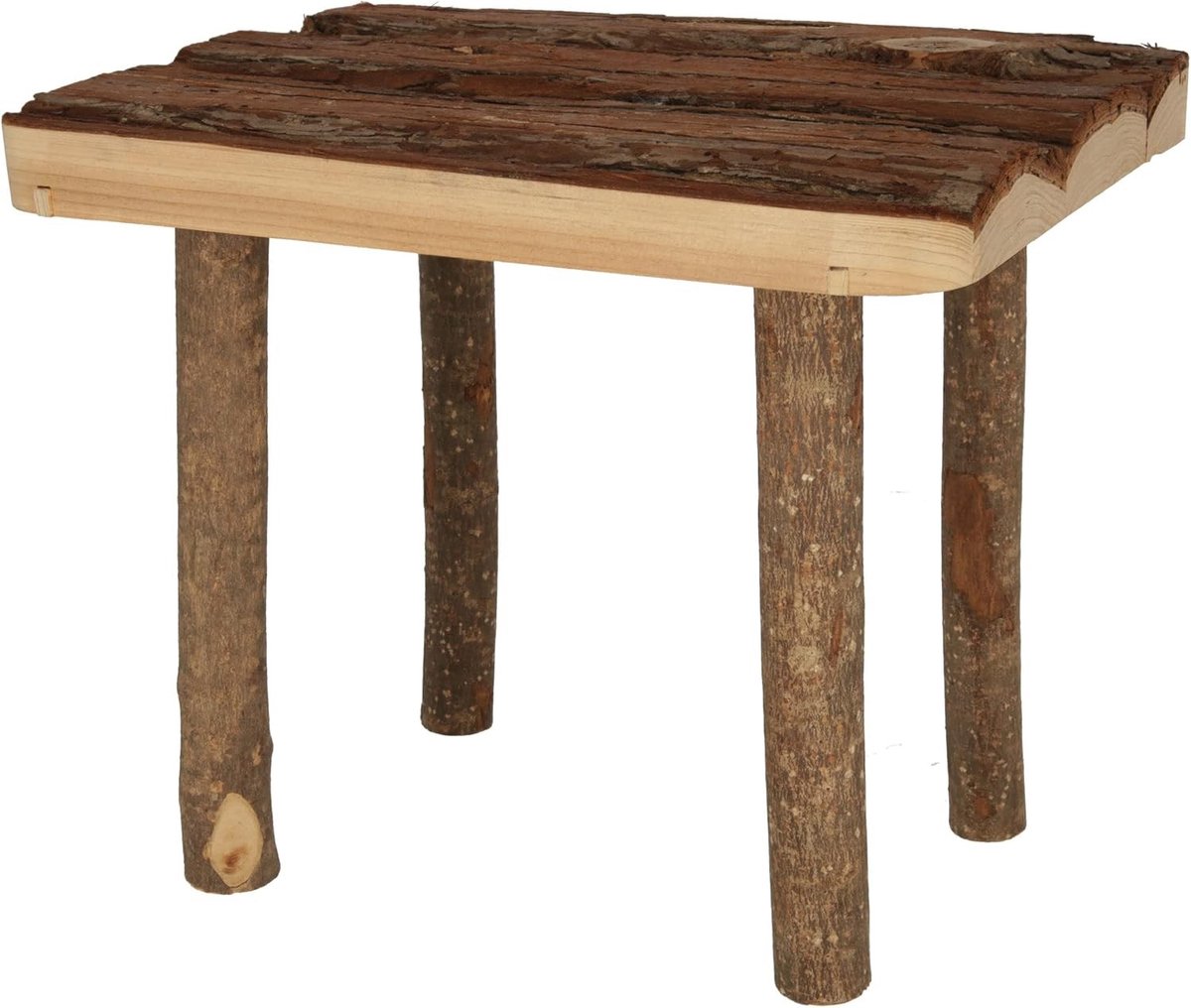 Konijnenhuis - Bruin - 30 x 22 x 25 cm - Compacte Schuilplaats voor Knaagdieren - Bescherming en Comfort