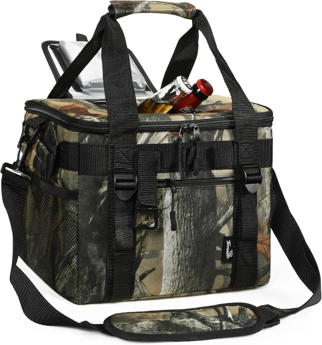 Koelrugzak - Groen Camouflage - 30,5 x 24,1 x 22,9 cm - PVC Lekvrije Rugzak - Voor 24 Blikjes en Outdoor Gebruik
