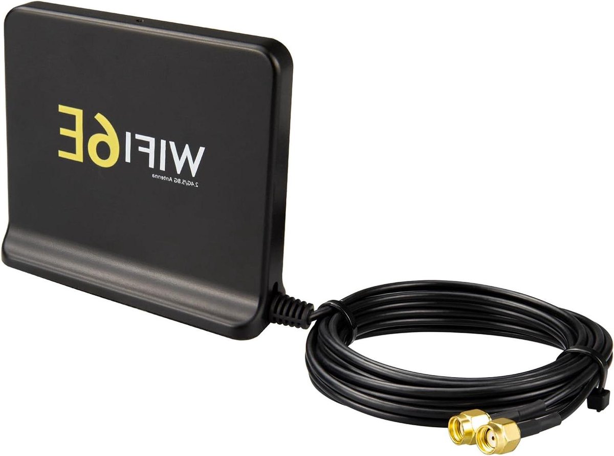 WiFi Antenne - Draadloze Antenne - Netwerkverbetering - Tri-Band WiFi 6E - 8 dBi - Zwart