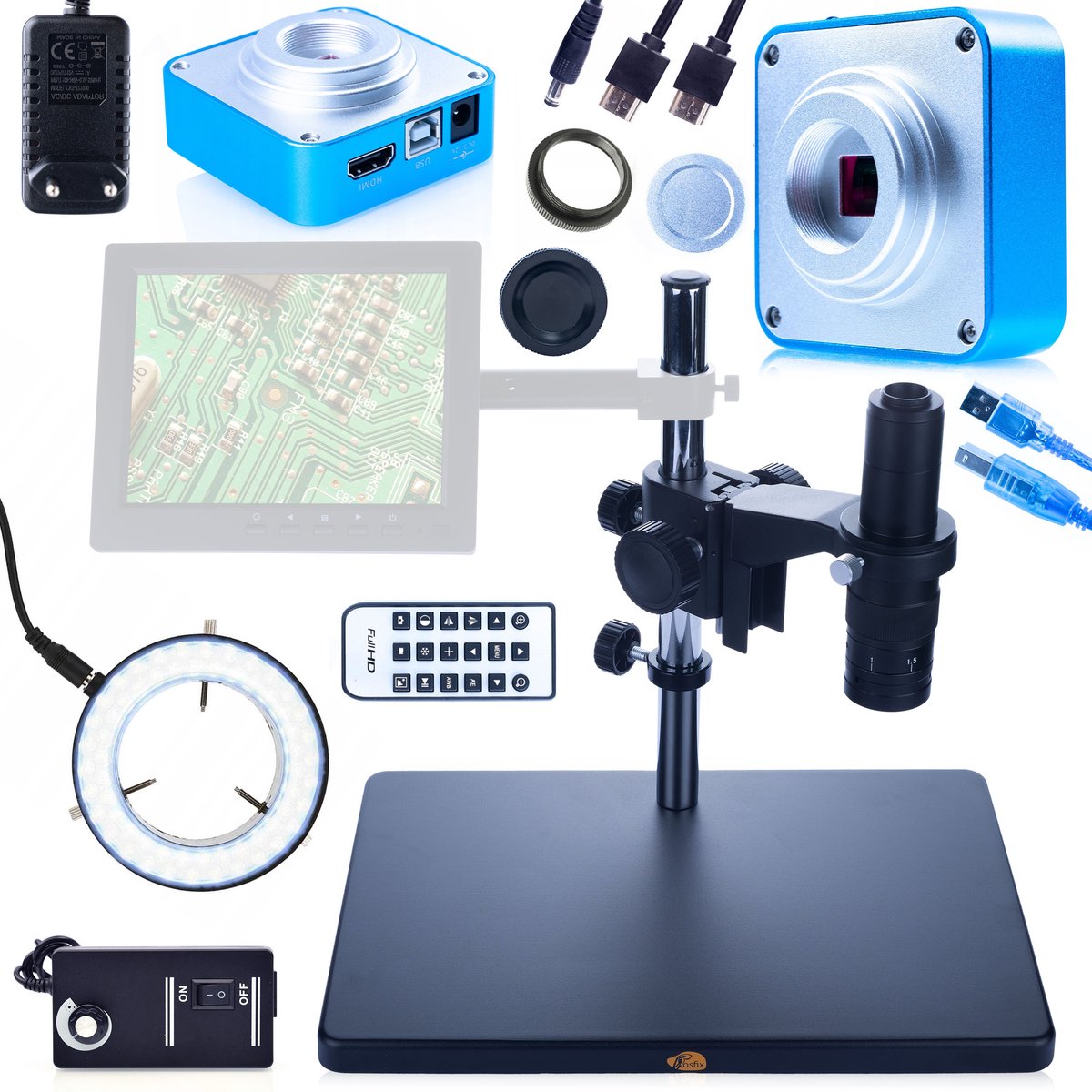 Rosfix Digitale Microscoop Earth Pro MCEP-0.5X Set - Grote Werkafstand 7–45x Zoom