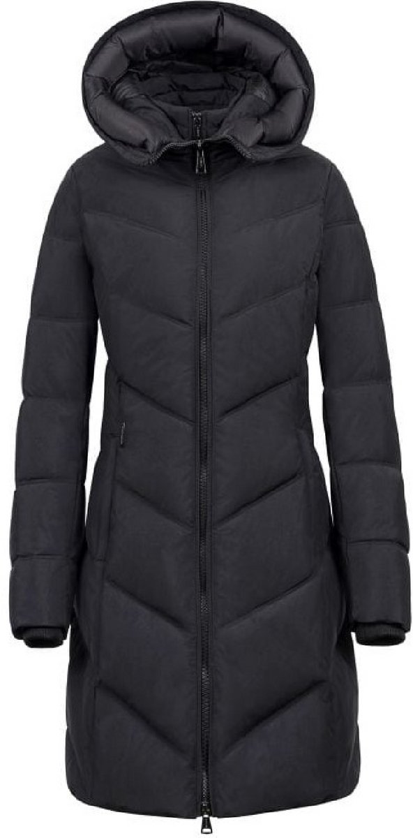 Versano Ladies N Dames Parka 3 kwart lange Winterjas XL - Zwart
