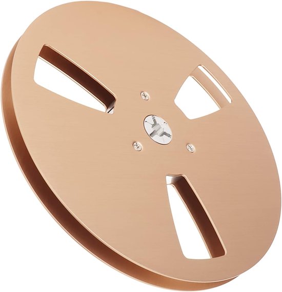Lege Tape Hasple - Open Reel Haspel - Muziek Opnemen - 3-Gats Ontwerp - 7 inch - Goud — afbeelding 2