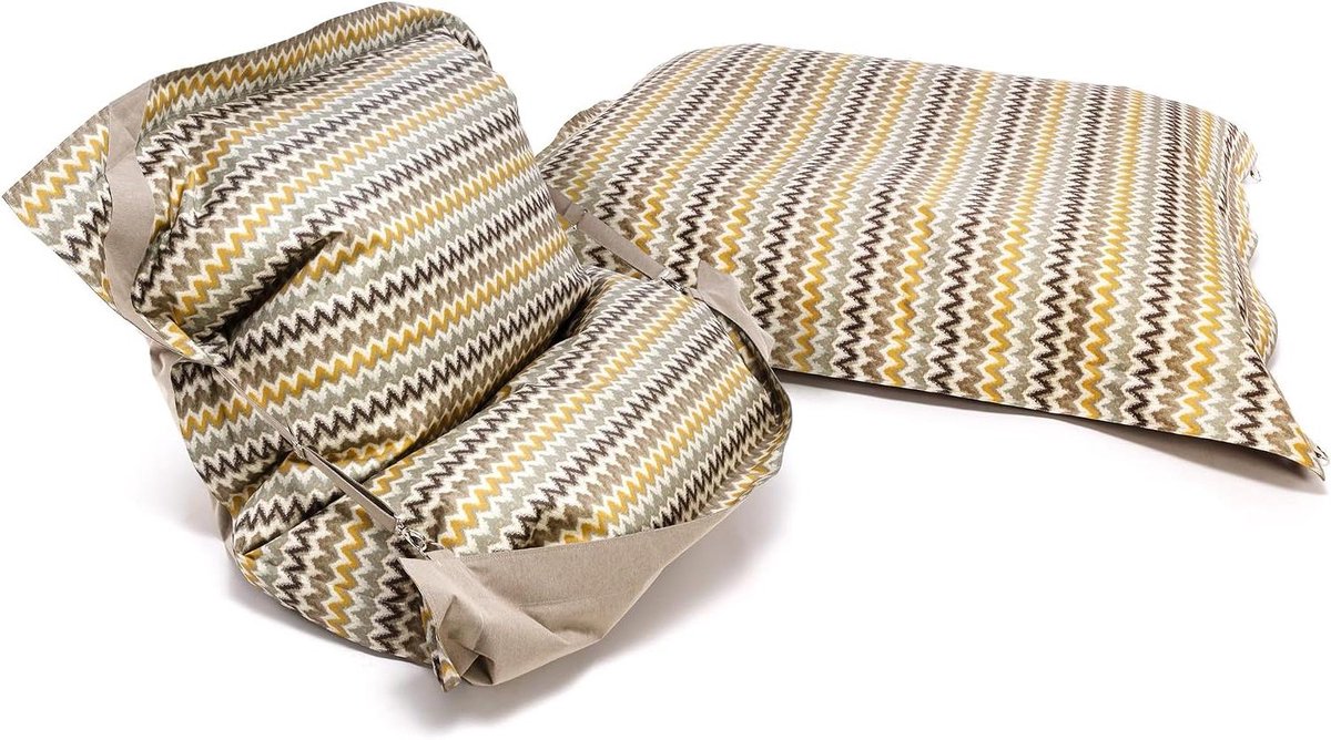 Zitzak XXL - Bean Bag Vloerkussen - Ontspannen Binnen Buiten - Waterafstotende Stof - 135x170x170 cm - Geel