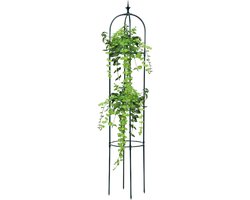 Obelisk Klimplantsteun - Plant Steunframe - Planten Ondersteunen - Zwaar Stalen Frame - 113 cm Hoog - Zwart