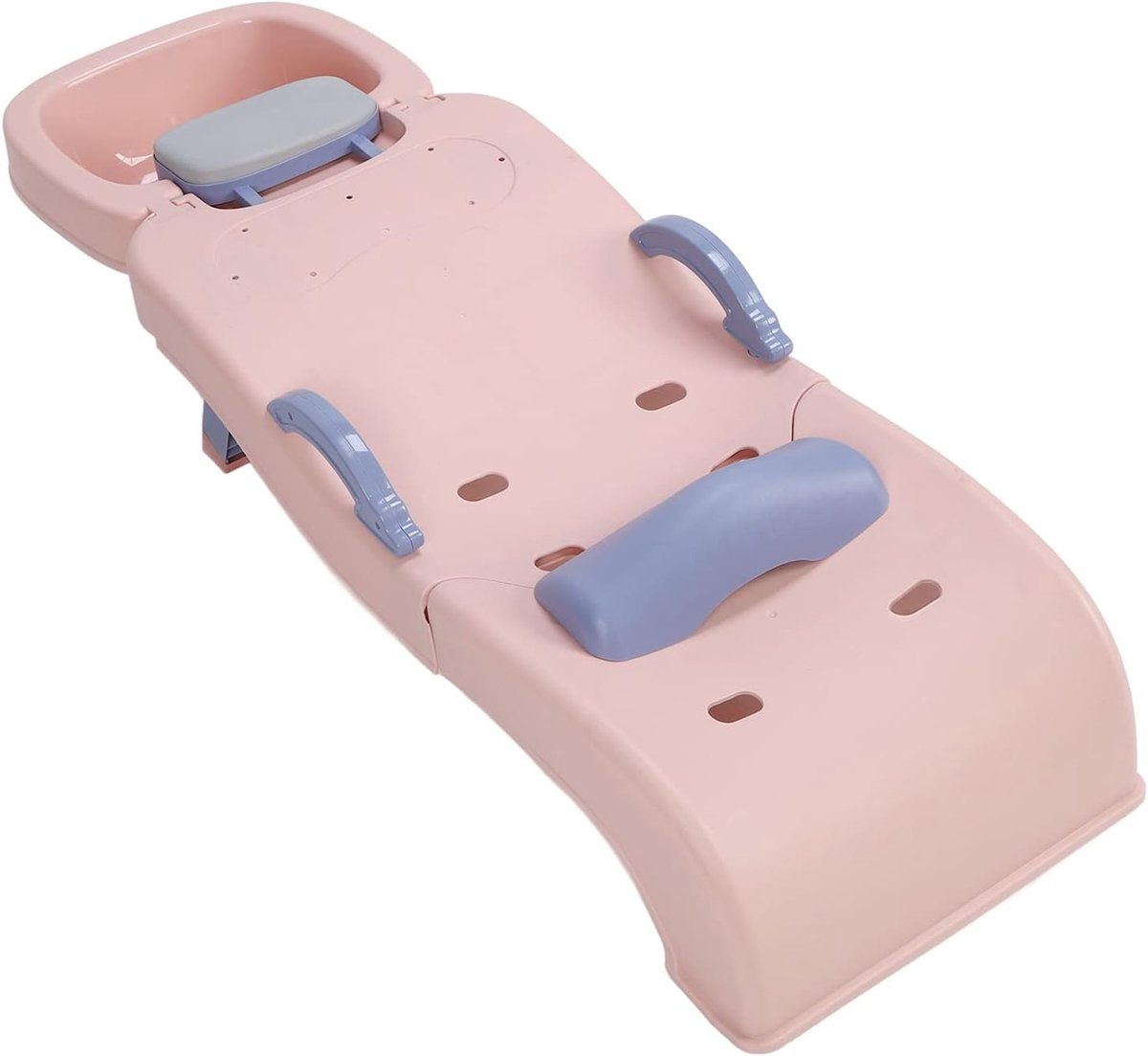 Vouwbare Anti-Slip Kinderstoel voor Haarwassen met Shampoo Basin voor Kinderen van 0 tot 10 Jaar (Roze)
